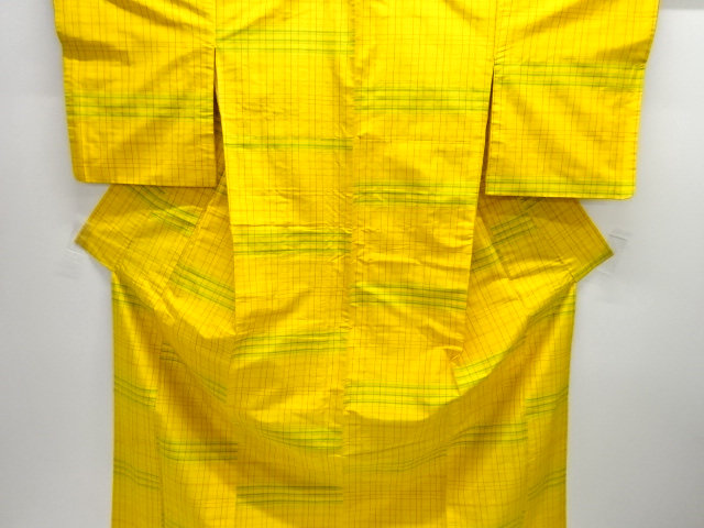 JAPANESE KIMONO / YONEZAWA TSUMUGI / ENSEMBLE / WOVEN GRID